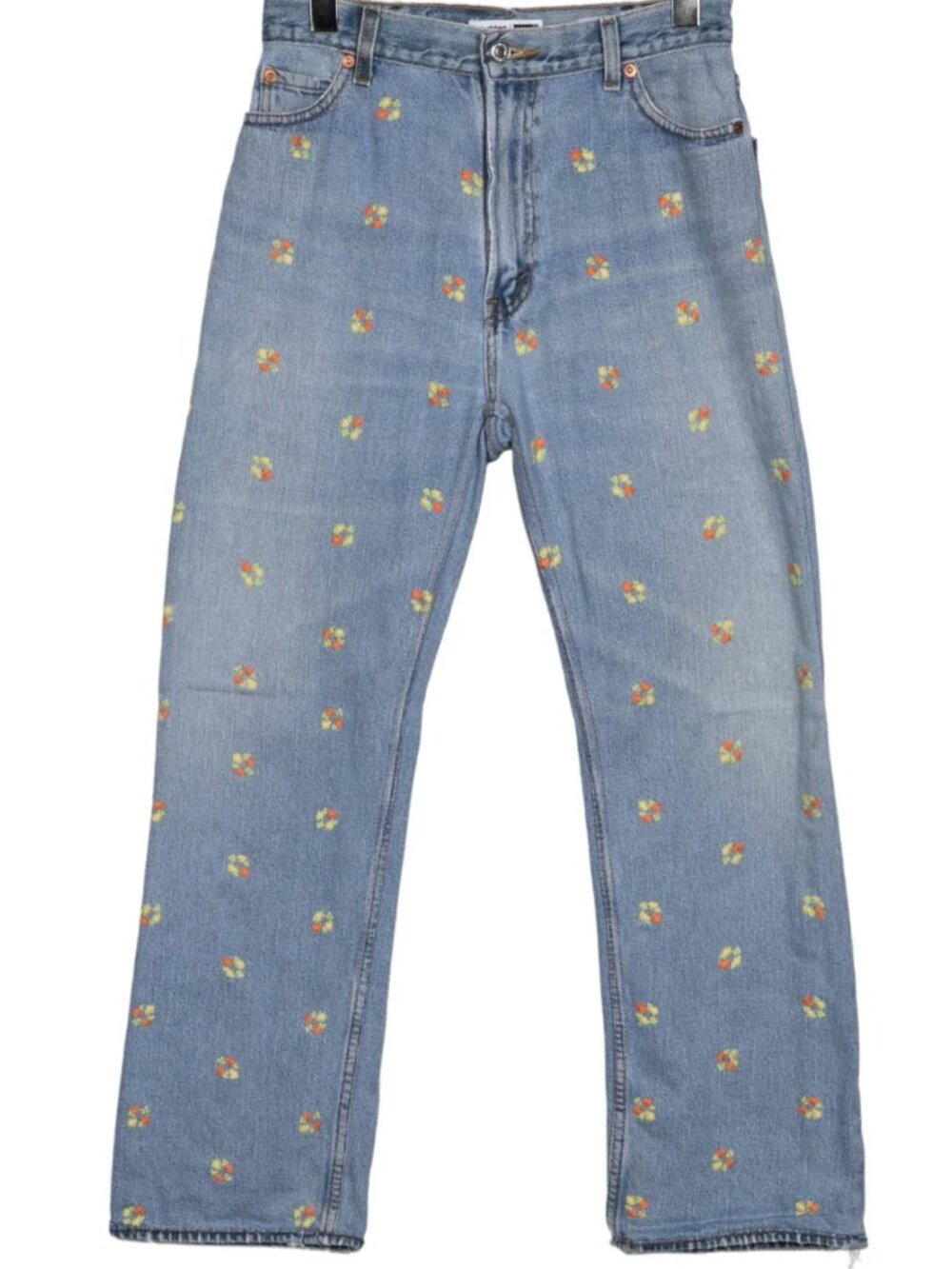 Levi's Redone Embroidered Distressed Floral Vintage Denim Pants